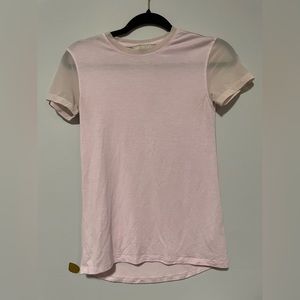 Athleta pink running shirt